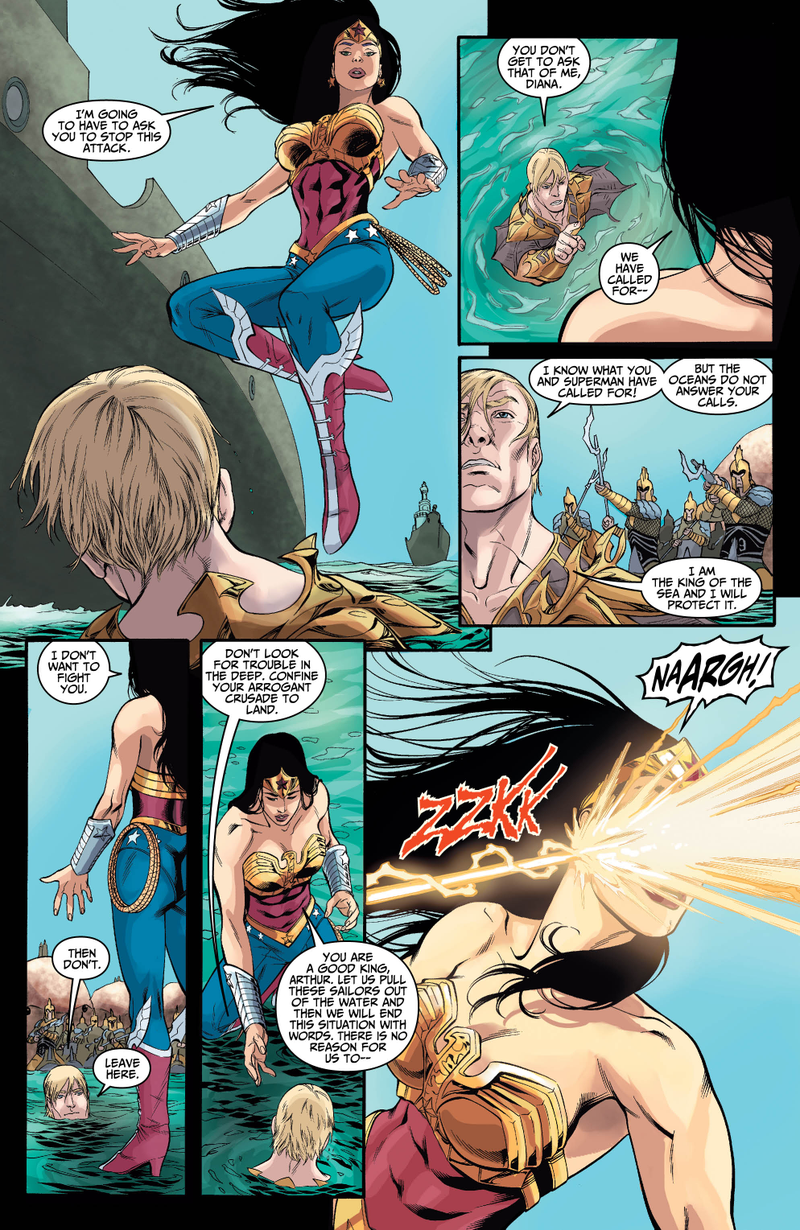 Illustration for article titled Aquaman Isn’t Happy In This Preview of Next Week’s Injustice #4